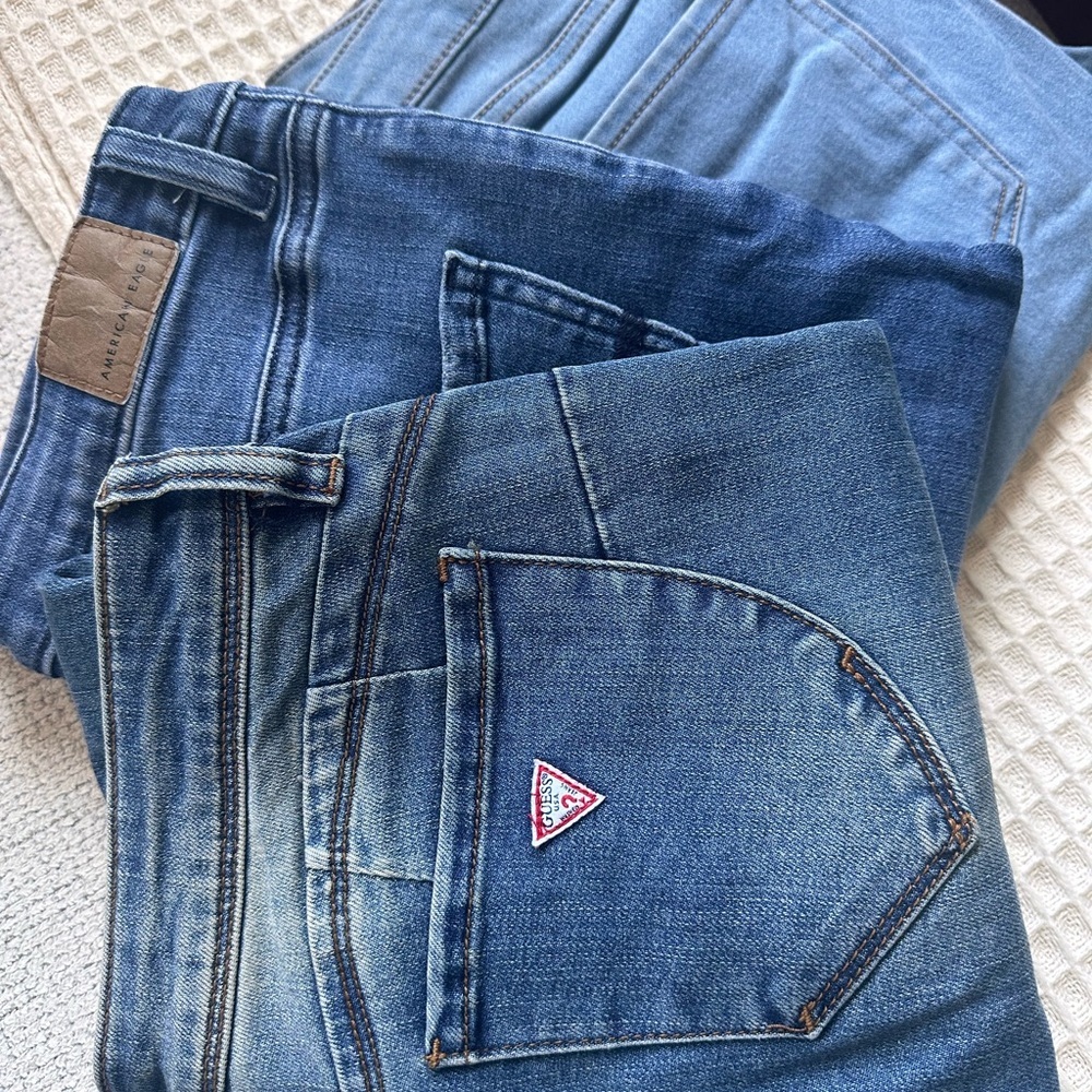 LOT 3 Guess, American Eagle, Nobo Blue Skinny Jeans pre loved